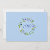 Licht blauw Hydrangeas Greenery Vrijgezellenfeest Kaart (Achterkant)