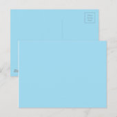Licht Blauw Kleur 1 Briefkaart (Voorkant / Achterkant)