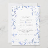 Licht blauw Lijst huwelijksuitnodiging Kaart (Voorkant)