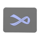 Licht blauw lintondersteunend bewustzijn magneet (Horizontaal)