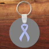 Licht blauw lintondersteunend bewustzijn sleutelhanger (Voorkant)