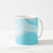 Licht blauw marmerpatroon koffiemok (Voorkant rechts)