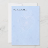 Licht blauw met hart en blauw Vrijgezellenfeest Kaart (Achterkant)