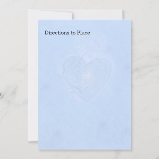 Licht blauw met hart en blauw Vrijgezellenfeest Kaart (Achterkant)