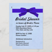 Licht blauw met hart en blauw Vrijgezellenfeest Kaart (Voorkant / Achterkant)