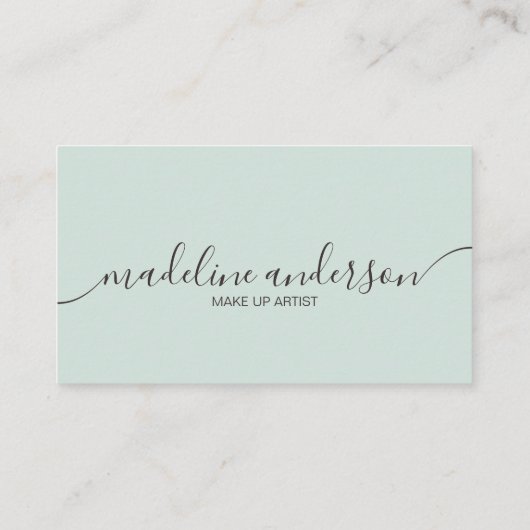 Licht blauw met QR Code Professional Visitekaartje (Achterkant)