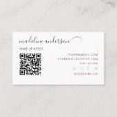 Licht blauw met QR Code Professional Visitekaartje (Voorkant)