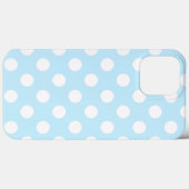 Licht blauw met stijlvolle grote poolpunten Case-Mate iPhone case (Achterkant (horizontaal))