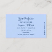 Licht blauw met verbluffend hart Modern Cute Simpl Visitekaartje (Achterkant)