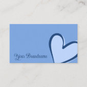 Licht blauw met verbluffend hart Modern Cute Simpl Visitekaartje (Voorkant)