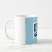 Licht blauw met vergeet me Nots Koffiemok (Links)