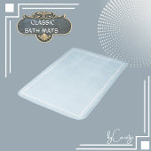 Licht blauw met Witte Grens Badmat