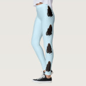 Licht blauw met zwarte Butterflies-Leggings Leggings (Links)