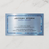 Licht Blauw Metaal Textuur Roestvrij Staal Kijk Visitekaartje (Achterkant)