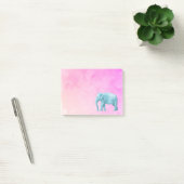 Licht blauw olifant op droomroze Waterverven Post-it® Notes (Kantoor)