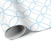 Licht blauw op witte overlappende cirkels cadeaupapier (Rol Hoek)