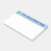 Licht blauw opschrift Grote advertentie Post-it® Notes (Schuin)
