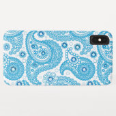 Licht blauw paisleypatroon met diamanten Case-Mate iPhone case (Achterkant (horizontaal))