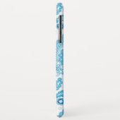 Licht blauw paisleypatroon met diamanten Case-Mate iPhone case (Achterkant/links)