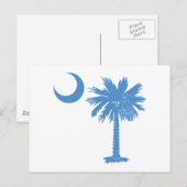 Licht Blauw Palmetto Briefkaart (Voorkant / Achterkant)