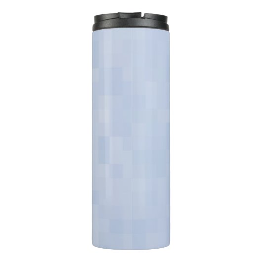 Licht blauw patroon - thermosbeker (Achterkant)