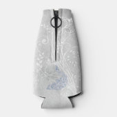 Licht Blauw Peacock Aangepaste flessenkoeler Flesjeskoeler (Achterkant)