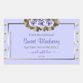 Licht blauw product Etiketten Blauwe Rozen Goudjuw (Voorkant)