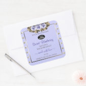 Licht blauw product Etiketten Blauwe Rozen Juwelen (Envelop)