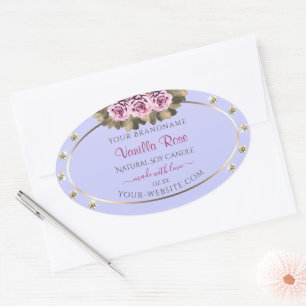 Licht blauw product Etiketten Roze Roses Gold Diam