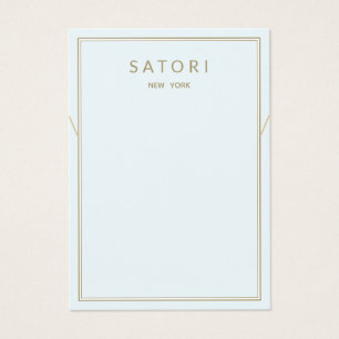 Licht blauw rand Ketting-racelet display Visitekaartje