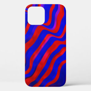 Licht Blauw, Rode textuur met droge lijnen. Verloo Case-Mate iPhone Case