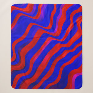 Licht Blauw, Rode textuur met droge lijnen. Verloo Sherpa Deken