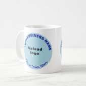 Licht blauw Rond Vorm Bedrijfs Merk op Mok (Voorkant links)