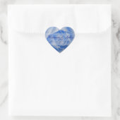 Licht Blauw Roos Persoonlijke bruiloft Hart Sticker (Tas)