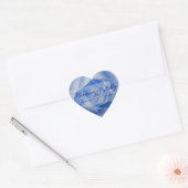 Licht Blauw Roos Persoonlijke bruiloft Hart Sticker (Envelop)