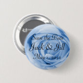 Licht blauw Roos Ronde Button 5,7 Cm (Voorkant /achterkant)