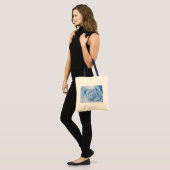 Licht blauw Roos Tote Bag (Voorkant (model))