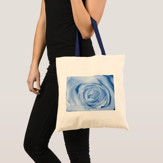Licht blauw Roos Tote Bag (Voorkant (product))