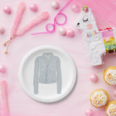 Licht blauw Shirt Papieren Bordje (Feest)