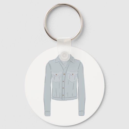 Licht blauw Shirt Sleutelhanger (Achterkant)