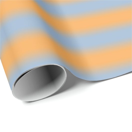 Licht blauw tot Oranje verloop Zacht Stripes Cadeaupapier (Rol Hoek)
