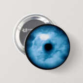 Licht blauw, troebel oog ronde button 5,7 cm (Voorkant /achterkant)