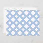 Licht blauw vak op wit briefkaart (Voorkant / Achterkant)