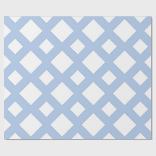 Licht blauw vak op wit cadeaupapier (Vlak)