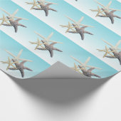 Licht blauw verlooppapier voor Starfish Family Lig Cadeaupapier (Hoek)