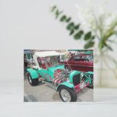 Licht blauw warm station briefkaart (Staand voorkant)