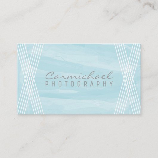 Licht blauw Waterverf Deco-Visitekaartje Visitekaartje (Voorkant)