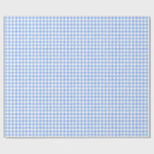 Licht blauw Waterverf Gingham-pakpapier Cadeaupapier (Vlak)