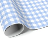 Licht blauw Waterverf Gingham-pakpapier Cadeaupapier (Rol Hoek)