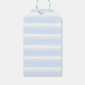 Licht blauw Waterverf Stripes Gift Label Cadeaulabel (Achterkant)